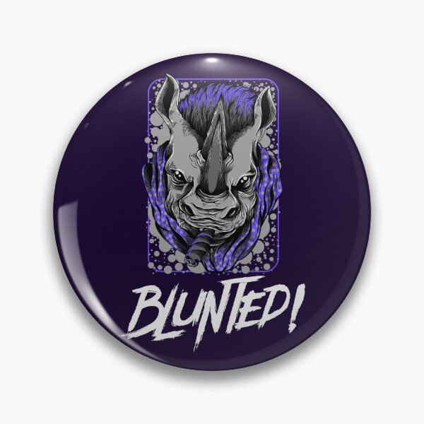Item preview, Blunted-  White Rhino smoking a blunt-  420 Stoner Design  Purple Accents designed and sold by YomeHayin.