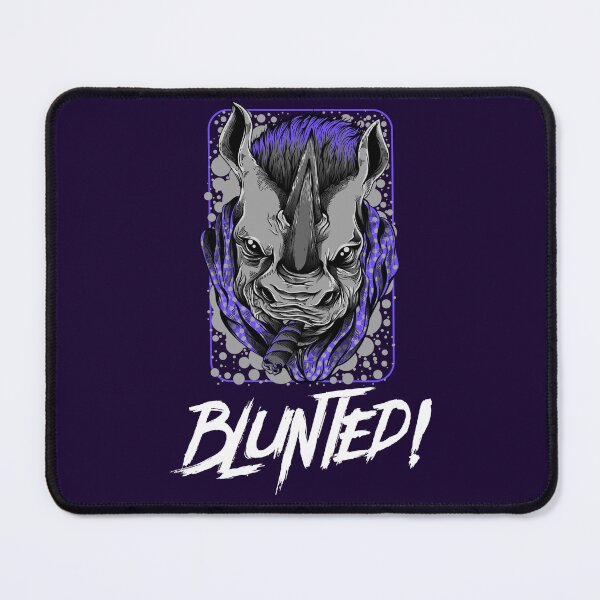 Item preview, Blunted-  White Rhino smoking a blunt-  420 Stoner Design  Purple Accents designed and sold by YomeHayin.