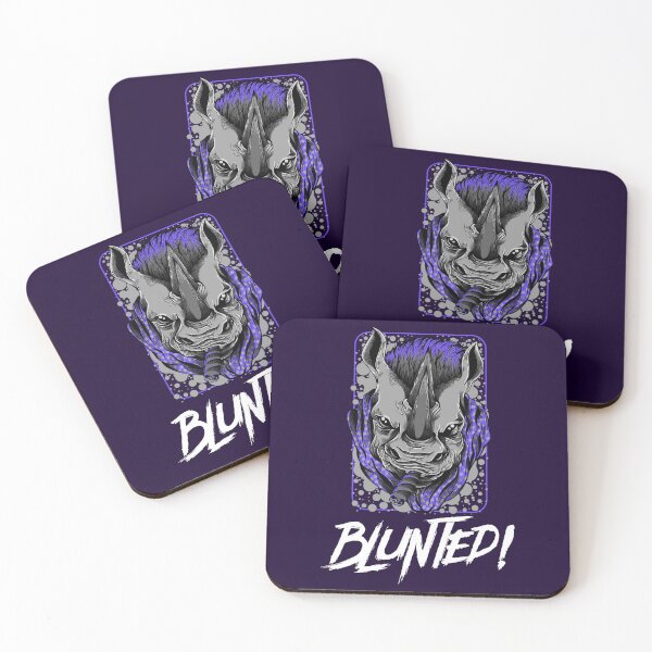 Item preview, Blunted-  White Rhino smoking a blunt-  420 Stoner Design  Purple Accents designed and sold by YomeHayin.