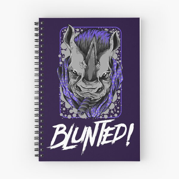 Item preview, Blunted-  White Rhino smoking a blunt-  420 Stoner Design  Purple Accents designed and sold by YomeHayin.