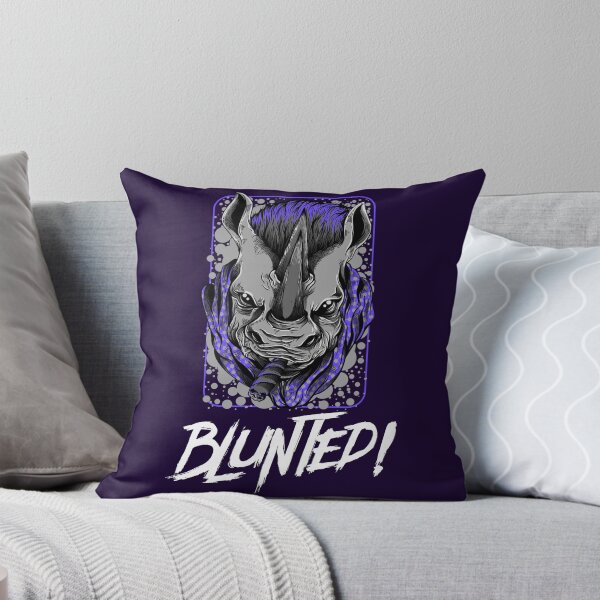 Item preview, Blunted-  White Rhino smoking a blunt-  420 Stoner Design  Purple Accents designed and sold by YomeHayin.