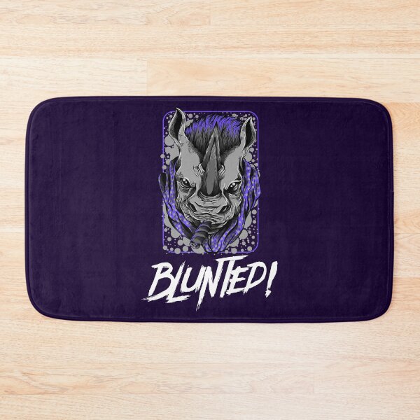 Item preview, Blunted-  White Rhino smoking a blunt-  420 Stoner Design  Purple Accents designed and sold by YomeHayin.