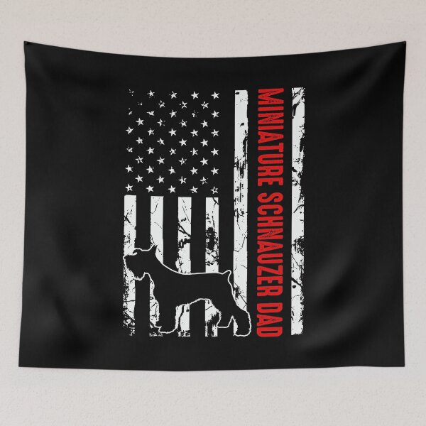 Item preview, Vintage Miniature Schnauzer Dad American Flag - Miniature Schnauzer Dog Breed Lover designed and sold by tjred01.