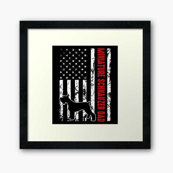 Artikel-Vorschau von Vintage Miniature Schnauzer Dad American Flag - Miniature Schnauzer Dog Breed Lover, designt und verkauft von tjred01.