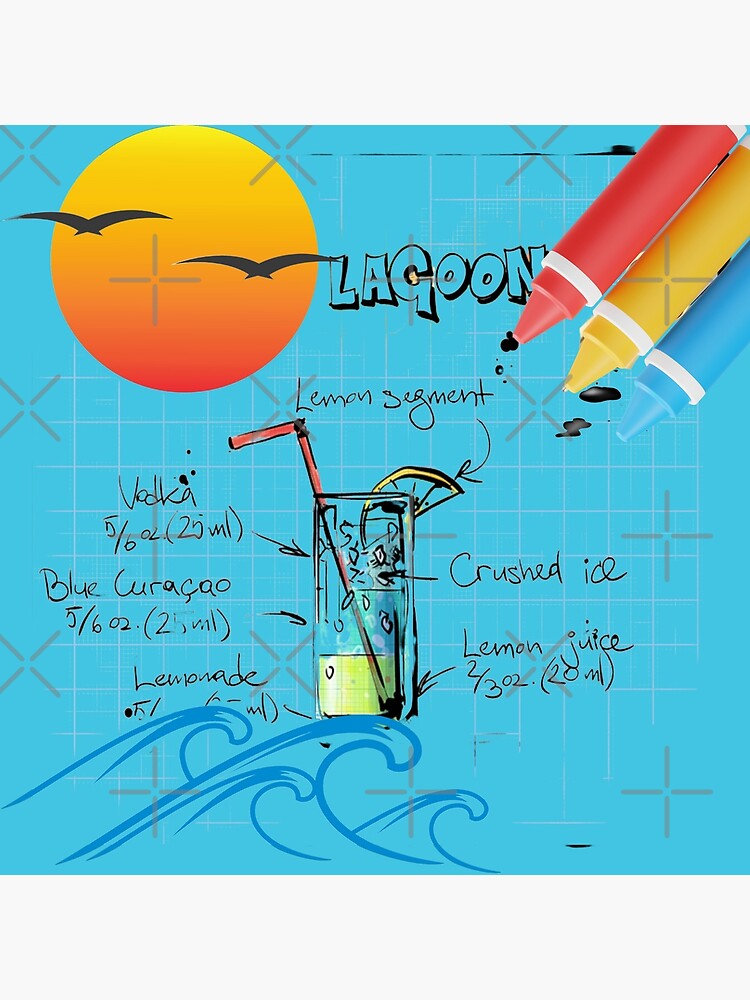 "Lagoon sun drink crayons" Poster for Sale by Numeras Redbubble