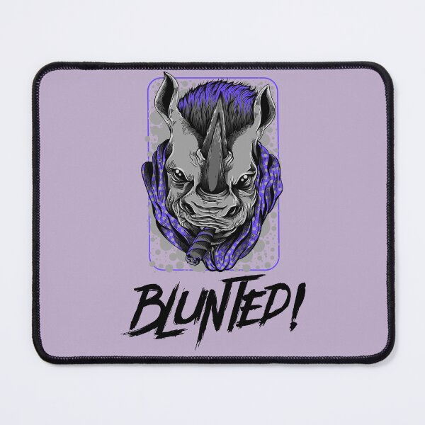 Item preview, Blunted-  White Rhino smoking a blunt-  420 Stoner Design  Purple Accents designed and sold by YomeHayin.
