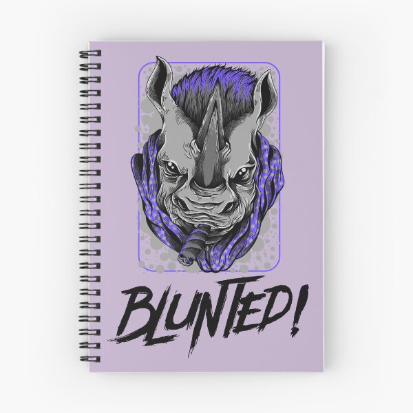 Item preview, Blunted-  White Rhino smoking a blunt-  420 Stoner Design  Purple Accents designed and sold by YomeHayin.