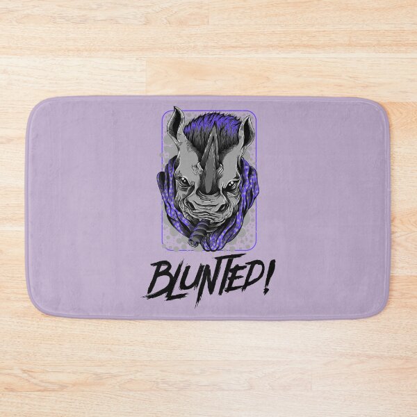 Item preview, Blunted-  White Rhino smoking a blunt-  420 Stoner Design  Purple Accents designed and sold by YomeHayin.