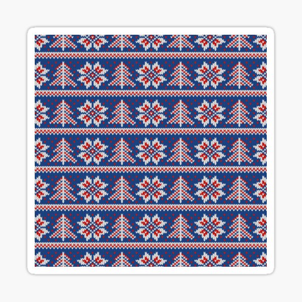 Fair Isle Knitting Pattern Sticker