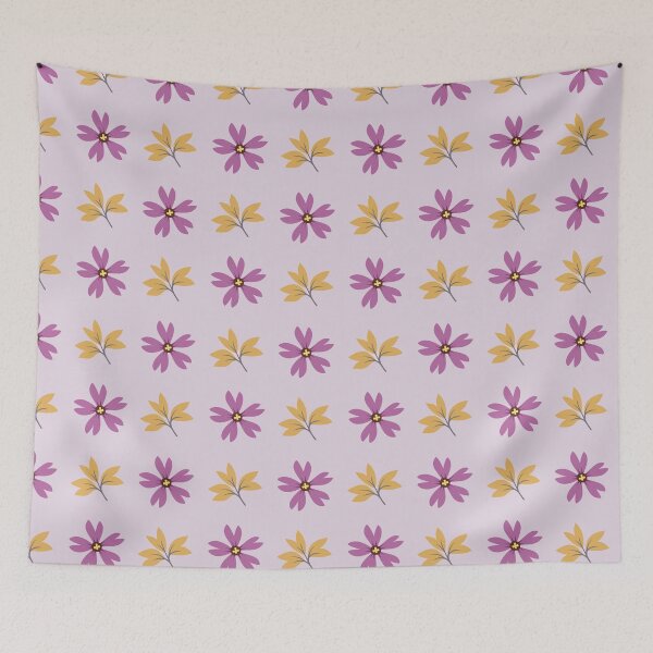 Artikelvorschau, Purple Yellow Floral Pattern entworfen und verkauft von EIMgraphic.