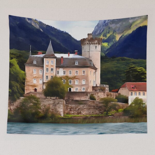Item preview, Chateau de Duingt (Painting) designed and sold by cmphotographs.