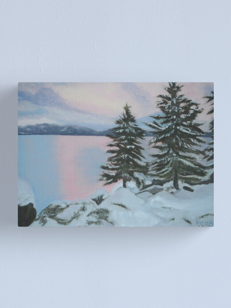 Alternate view of Winter Solstice Sunset Painting Canvas Print