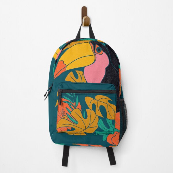 Item preview, Colorful Toucans in modern tropical style blue designed and sold by Claudia S. Design.