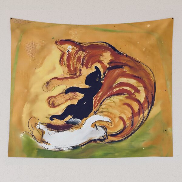 Item preview, Cat with Kittens by Franz Marc designed and sold by WonderweissStudio.