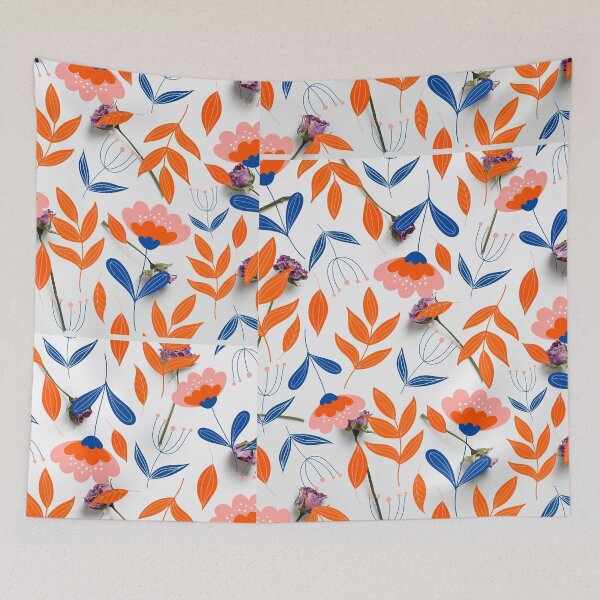 Item preview, Elegant Leaves and Flowers - Pattern designed and sold by SBWorld.