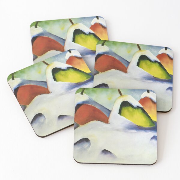 Aperçu de l'œuvre Haystacks in the Snow by Franz Marc créée et vendue par WonderweissStudio.