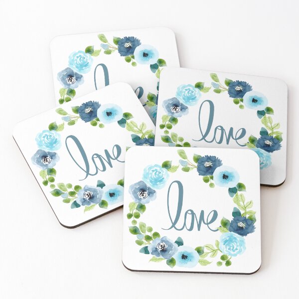 Artikelvorschau, Love Blue Flower Wreath Art - Garden Design entworfen und verkauft von CreativNode.