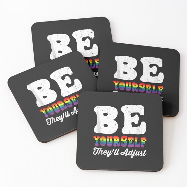Item preview, Be Yourself They'll Adjust LGBTQ Rainbow Flag Gay Pride Tank Top designed and sold by Corelli87.