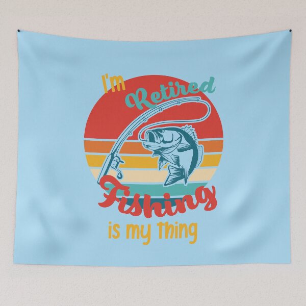 Item preview, Funny I'm Retired Fishing Is My Thing Vintage Sunset designed and sold by OliviaGbyKyro.