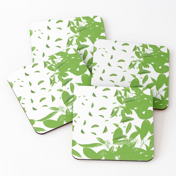 Aperçu de l'œuvre Splash of Leaves- Elegant Green Pattern créée et vendue par SBWorld.