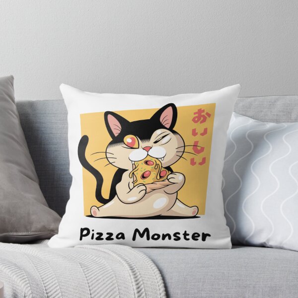 Item preview, Cat eating a pizza, Pizza Monster designed and sold by Nero9o.
