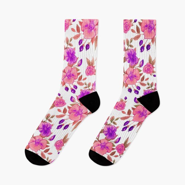 Artikelvorschau, Retro Inspired Rose Pattern - Pink and Purple entworfen und verkauft von TotallyRetroArt.