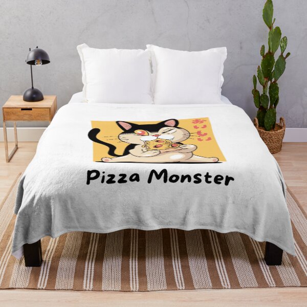 Item preview, Cat eating a pizza, Pizza Monster designed and sold by Nero9o.