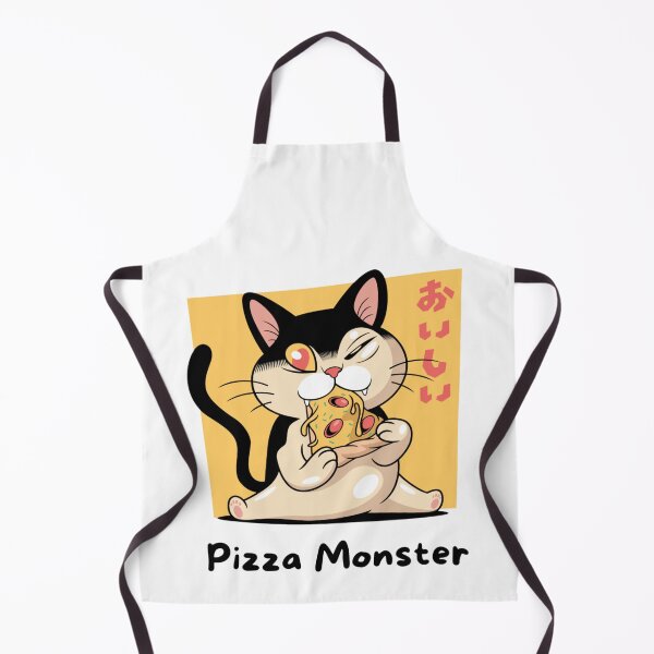 Item preview, Cat eating a pizza, Pizza Monster designed and sold by Nero9o.