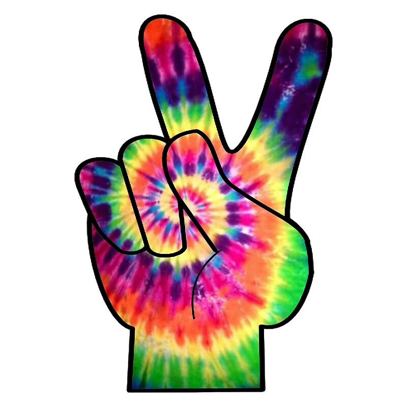 Rainbow Tie Dye Peace Sign By Ndonato1 Redbubble 