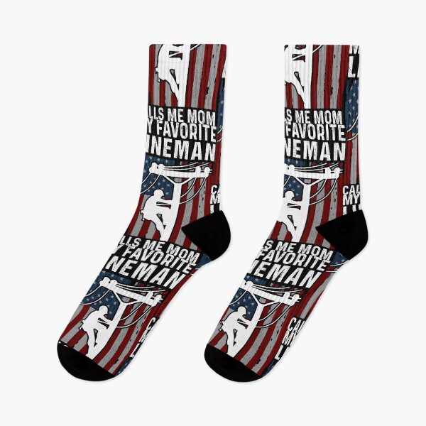 Item preview, My Favorite Lineman Calls Me Mom US Flag Mothers Day designed and sold by haselshirt.