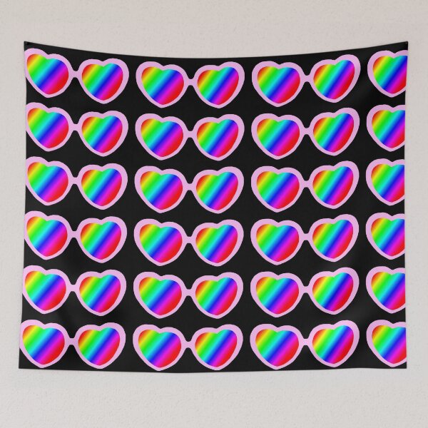 Item preview, Rainbow Heart Love Glasses designed and sold by Deborah Camp.