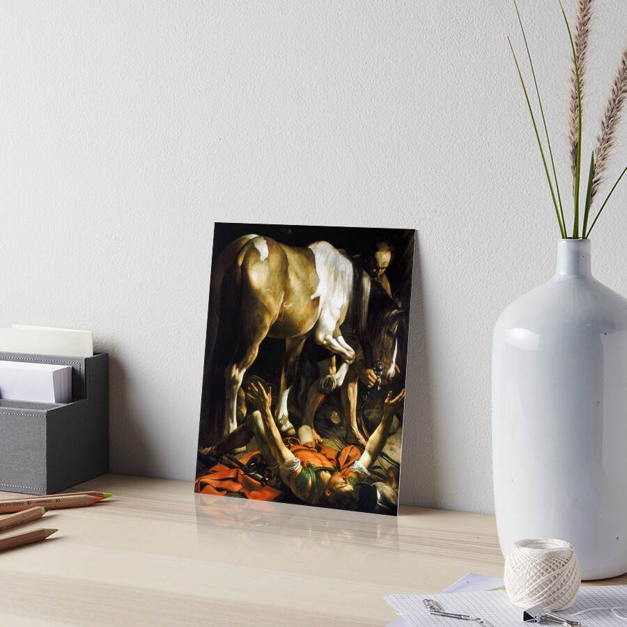 Caravaggio Conversion on the Way to Damascus Art Board Print