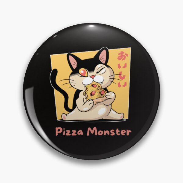 Item preview, Funny Cat Eating A Pizza  designed and sold by Nero9o.