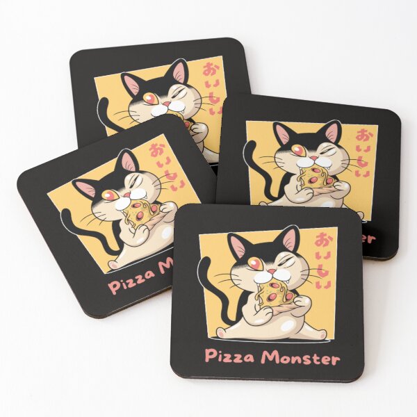 Item preview, Funny Cat Eating A Pizza  designed and sold by Nero9o.