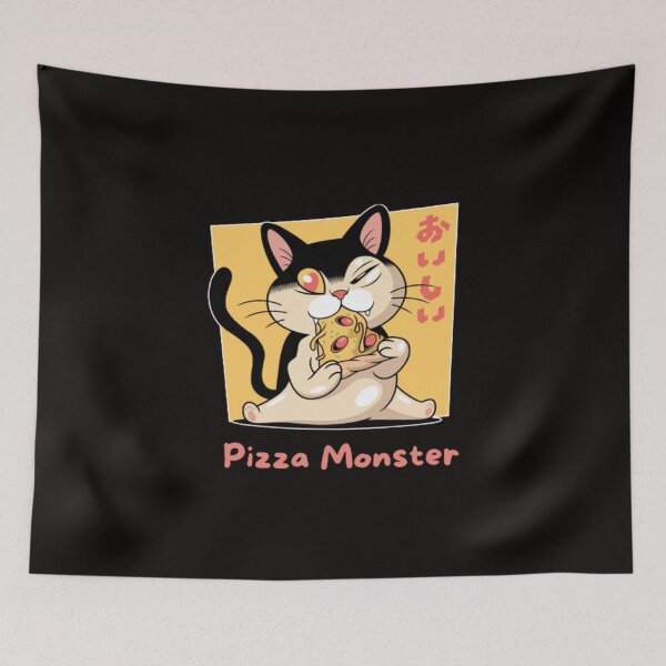 Item preview, Funny Cat Eating A Pizza  designed and sold by Nero9o.