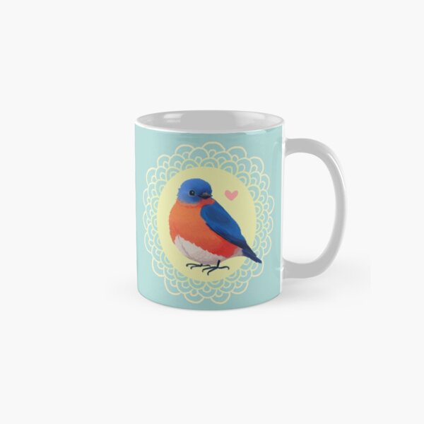 Sweet Bluebird in Blue Classic Mug