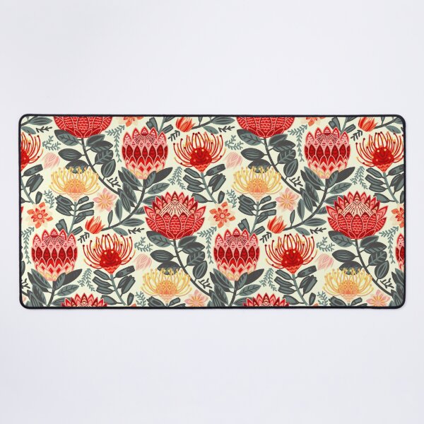 Item preview, Protea Chintz - Grey & Red designed and sold by TigaTiga.