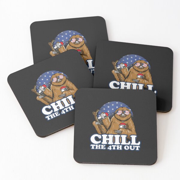 Aperçu de l'œuvre Chill the 4th Out Patriotic Fourth of July Sloth créée et vendue par Corelli87.
