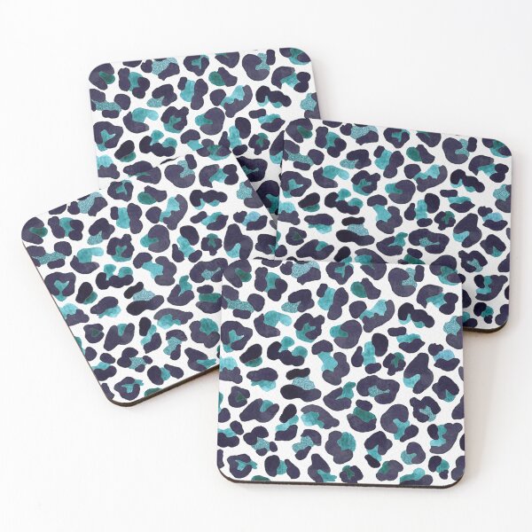 Item preview, Watercolor Animal Print with Metallic Accents | Navy and Teal designed and sold by CarolFreire.