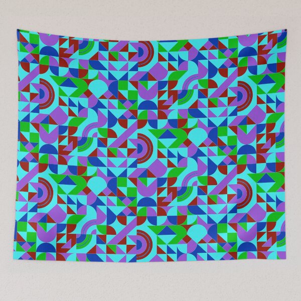 Item preview, geomattric colorful patterns conceptual Art - Abstract Neo Geo graphic design designed and sold by Design Repo.