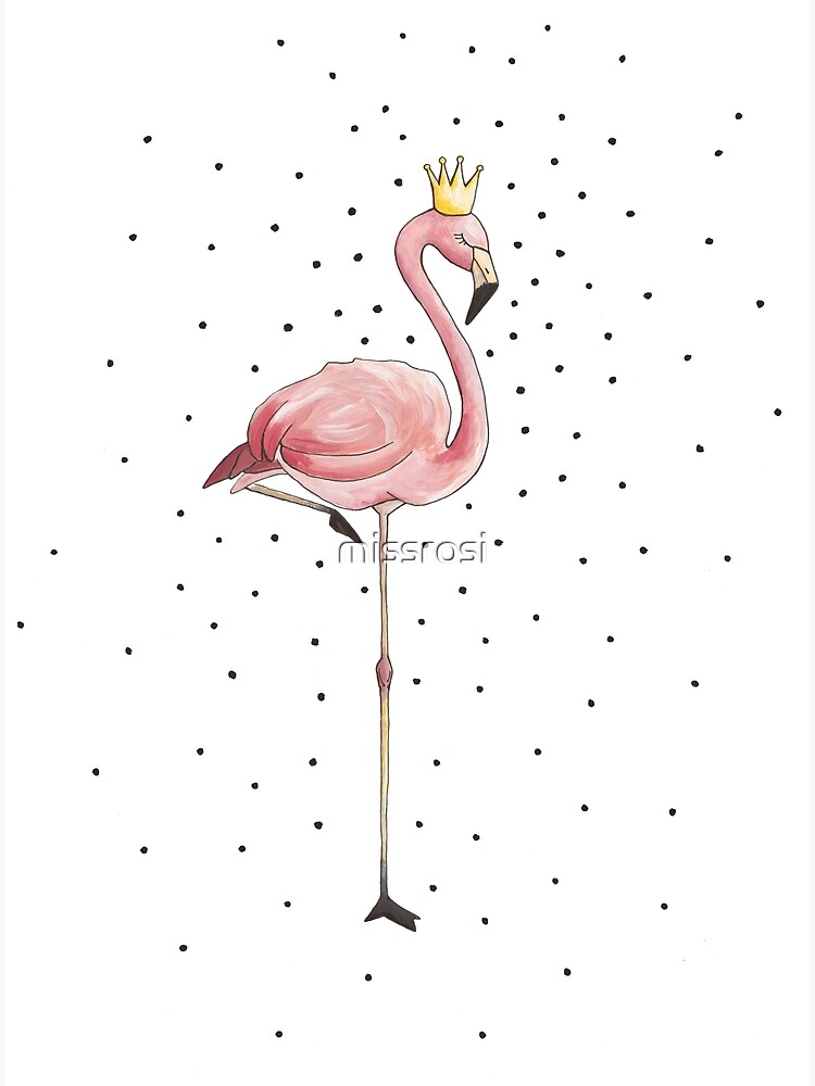 Pink Flamingo Eye Glasses Holder / Stand With Gold Crown 