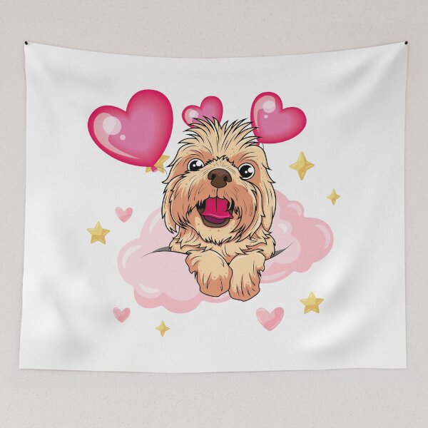 Item preview, Loving dog with hearts in the cloud designed and sold by Akimatax ✯✯✯✯✯.
