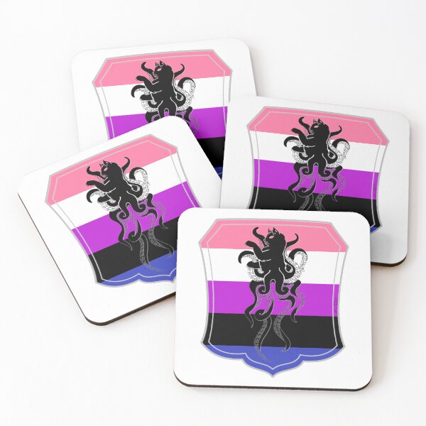 Item preview, Genderfluid Cathulhu Crest designed and sold by jrivers.