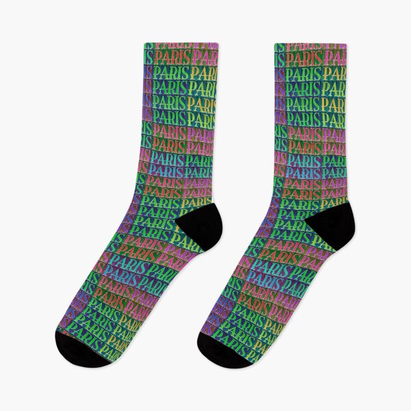 Item preview, Paris Words Motif Colorful Pattern designed and sold by DFLC Prints.