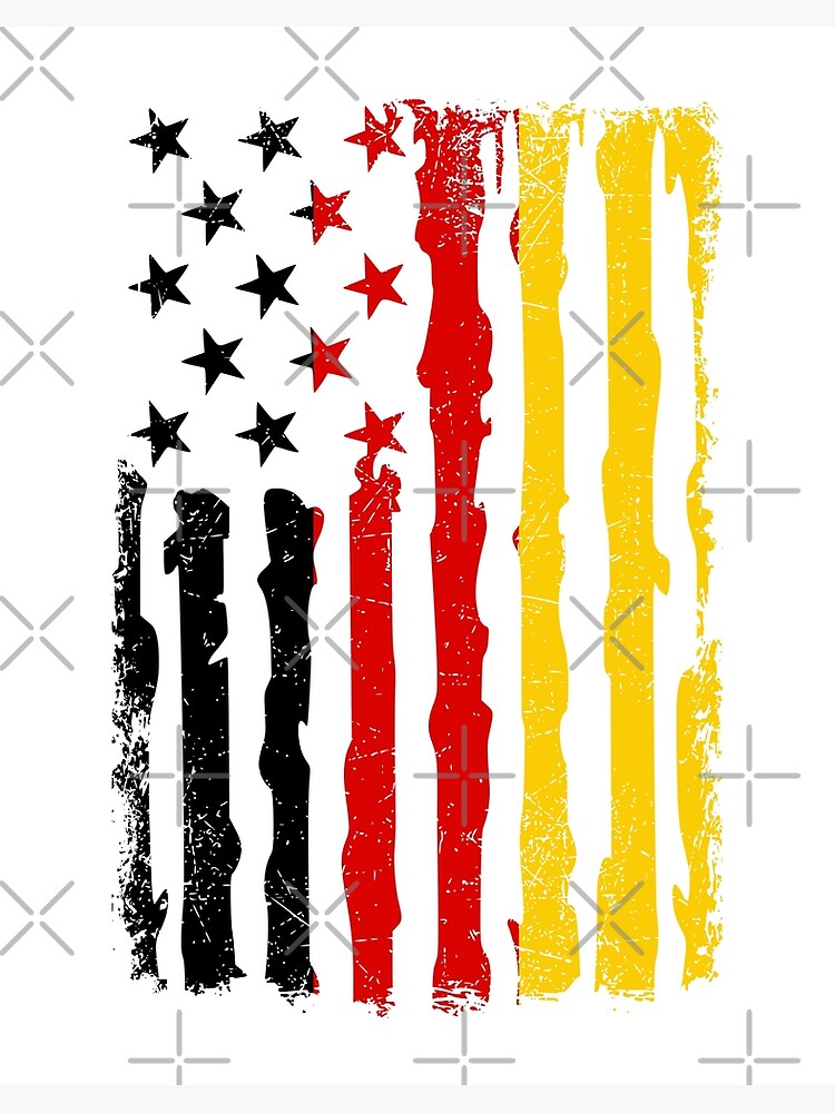German American Pride USA Flag Germany Roots Art Board Print for