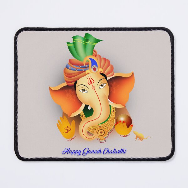 Item preview, Happy Ganesh Chaturthi Lord Ganesha with mouse designed and sold by tanabe.