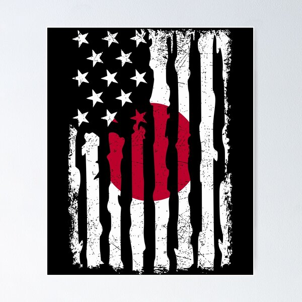 Item preview, Japanese American Pride USA Flag Japan Roots designed and sold by pixeljamz.