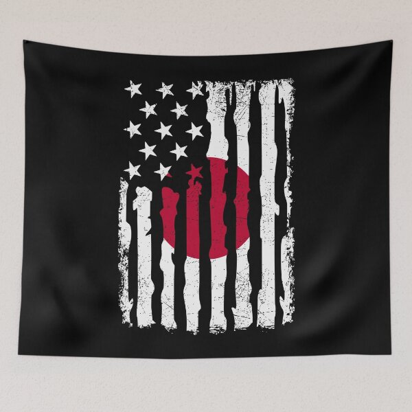 Item preview, Japanese American Pride USA Flag Japan Roots designed and sold by pixeljamz.
