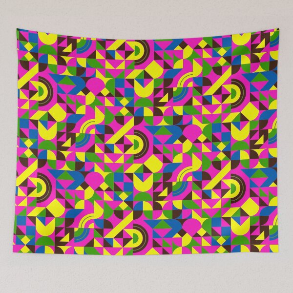 Item preview, geomattric colorful patterns conceptual Art - Abstract Neo Geo graphic design designed and sold by Design Repo.
