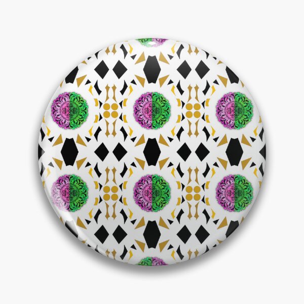 Artikelvorschau, The black pink memories in green floral mandala seamless pattern entworfen und verkauft von MyMemoriesArts.